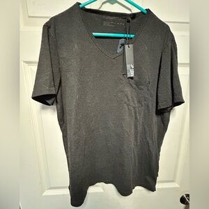 William Rast Men's Charcoal V-Neck Tee